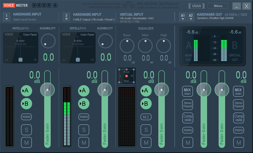 VoiceMeeter Window